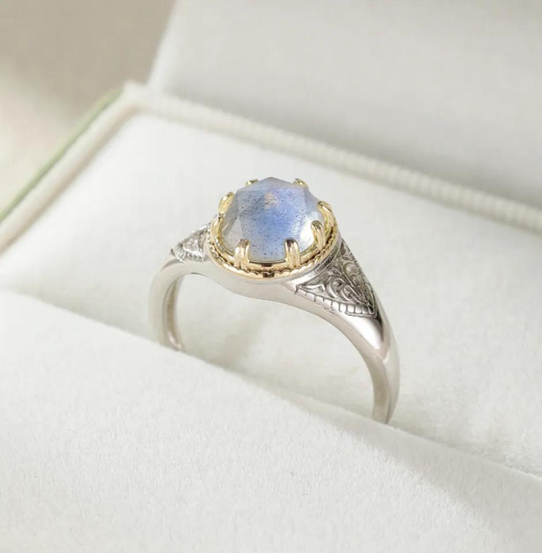 Bague Labradorite – Souffle Celtique, Argent