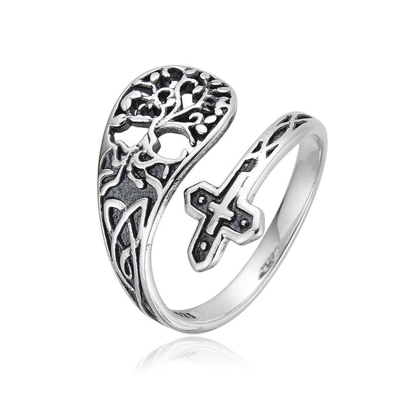 Bague Arbre de Vie Croix – Arbre de Foi, Argent