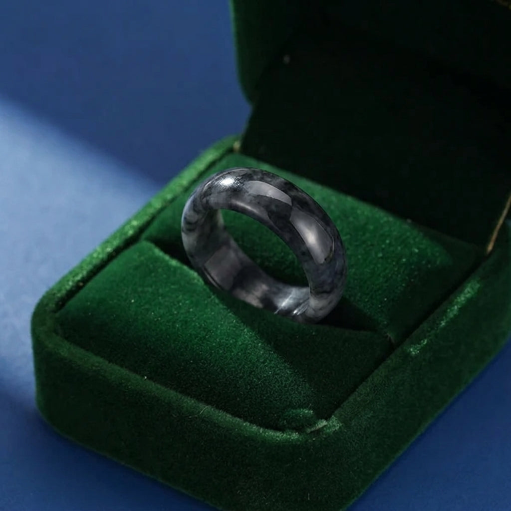 Bague Homme Jadéite Noire – Esprit Indomptable