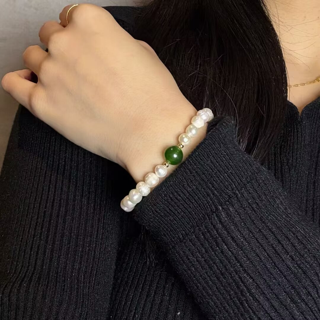 Bracelet Perle et Jade – Apaisement