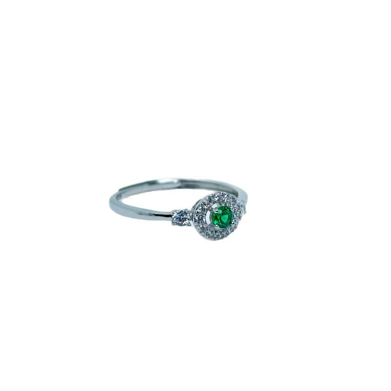 Emerald Ring – Green Harmony, Silver