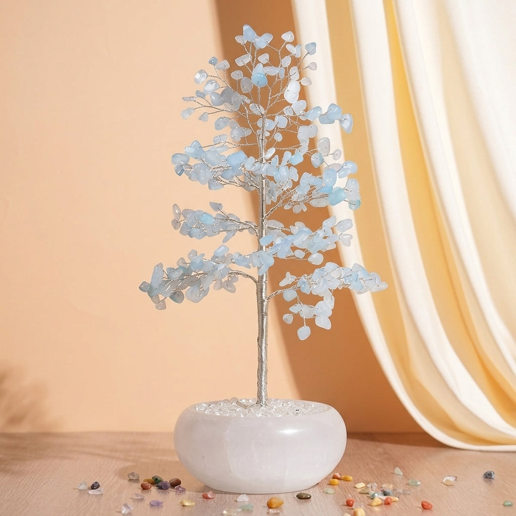Arbre de Vie Aigue-marine – Sérénité Océanique