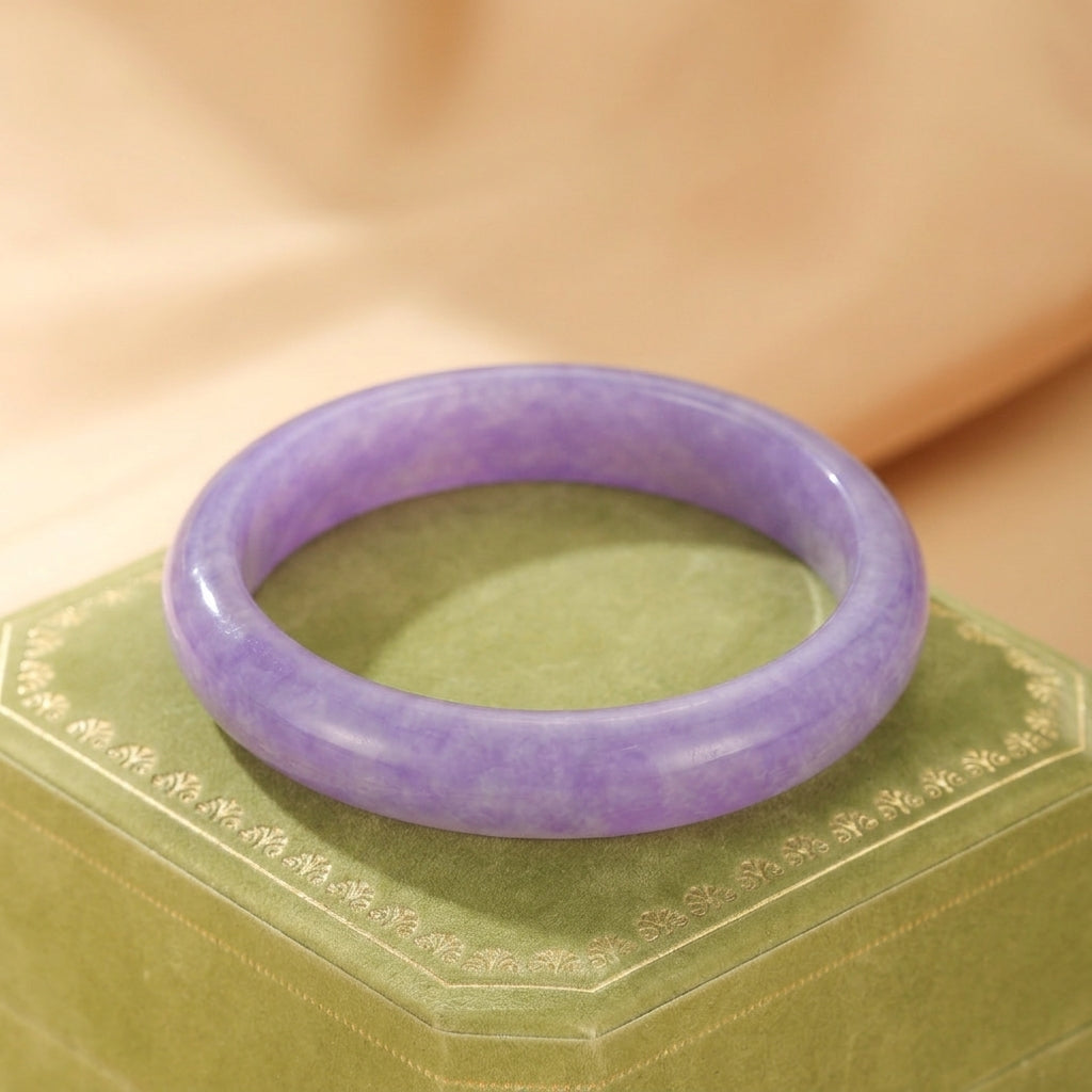 Bracelet Jonc Jade Violet – Bonheur Retrouvé