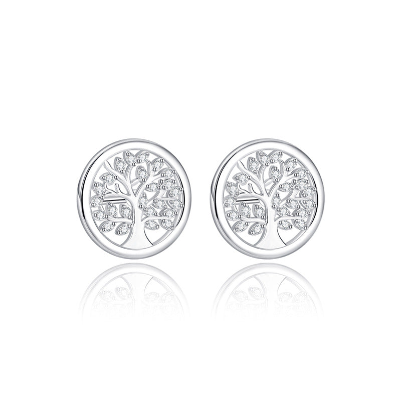 Boucles d'Oreilles Arbre de Vie – Harmonie Sacrée, Argent S925