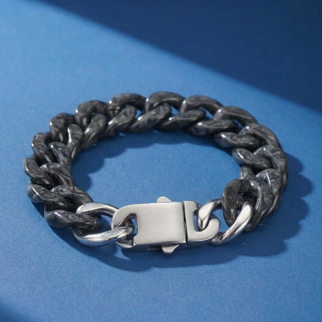 Bracelet Homme Jadéite Noire – Guerrier Silencieux