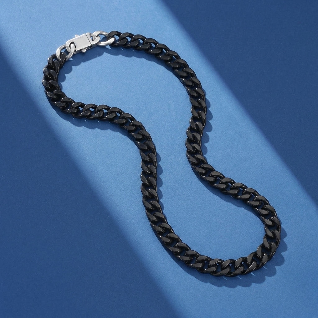Collier Homme Jadéite Noire – Héritage des Rois