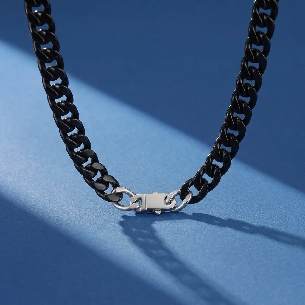 Collier Homme Jadéite Noire – Héritage des Rois