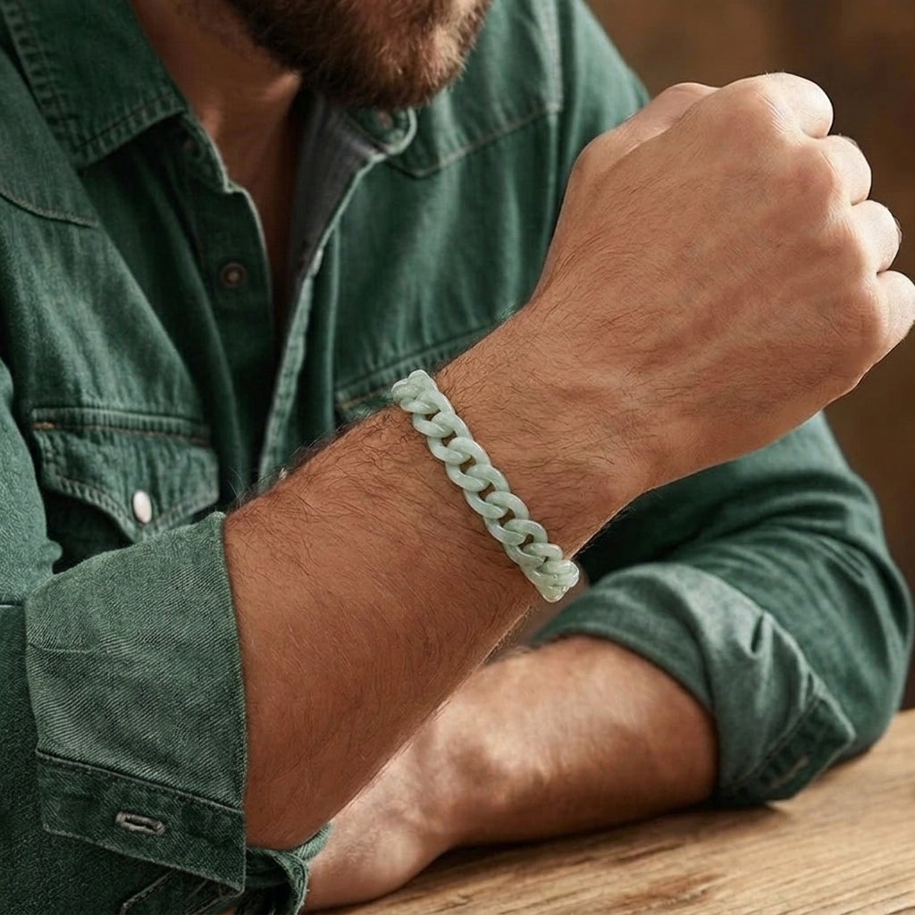 Bracelet Homme Jadeïte – Lignée Sacrée