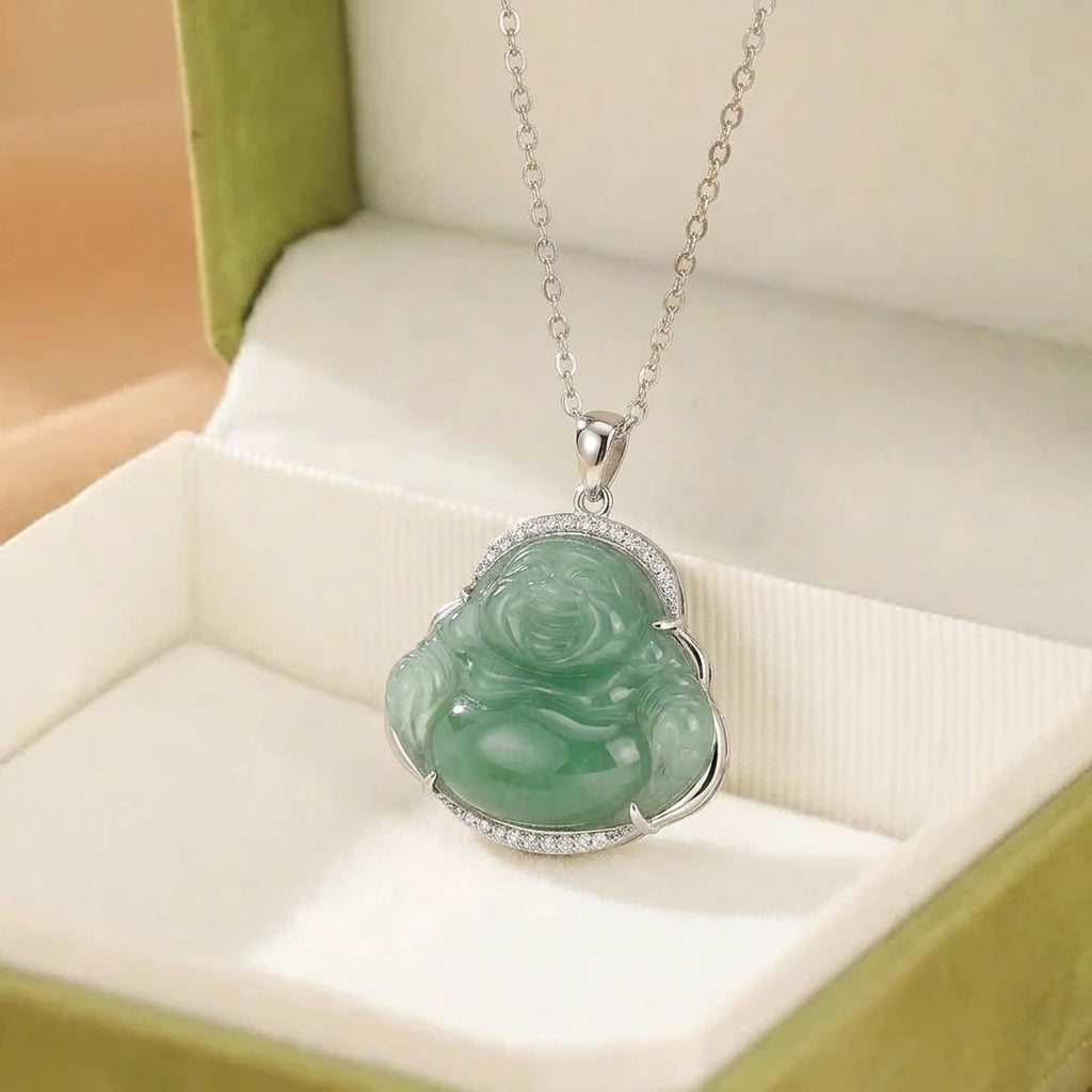 Collier Jadeïte – Tendresse Sauvage, Argent