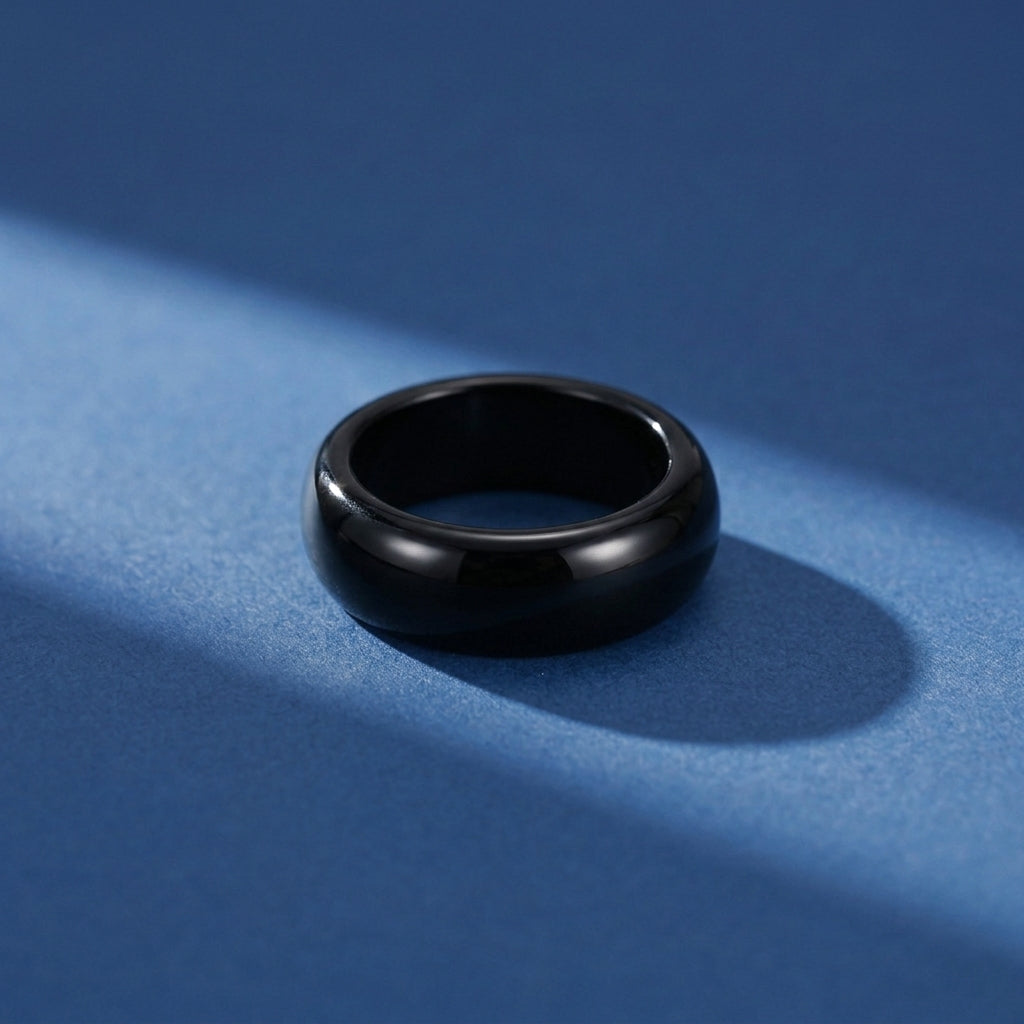 Bague Homme Jadéite Noire – Force Souveraine