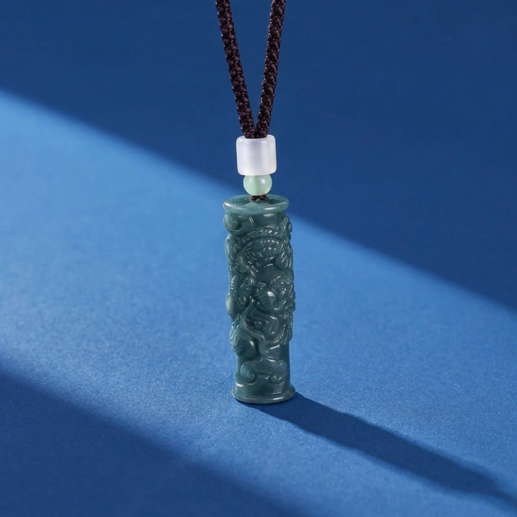 Collier Homme Jadéite – Héritage du Dragon