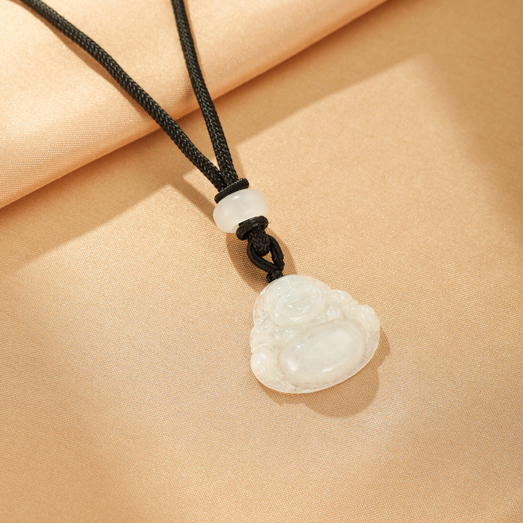 Collier Jade Néphrite – Sourire Bienveillant