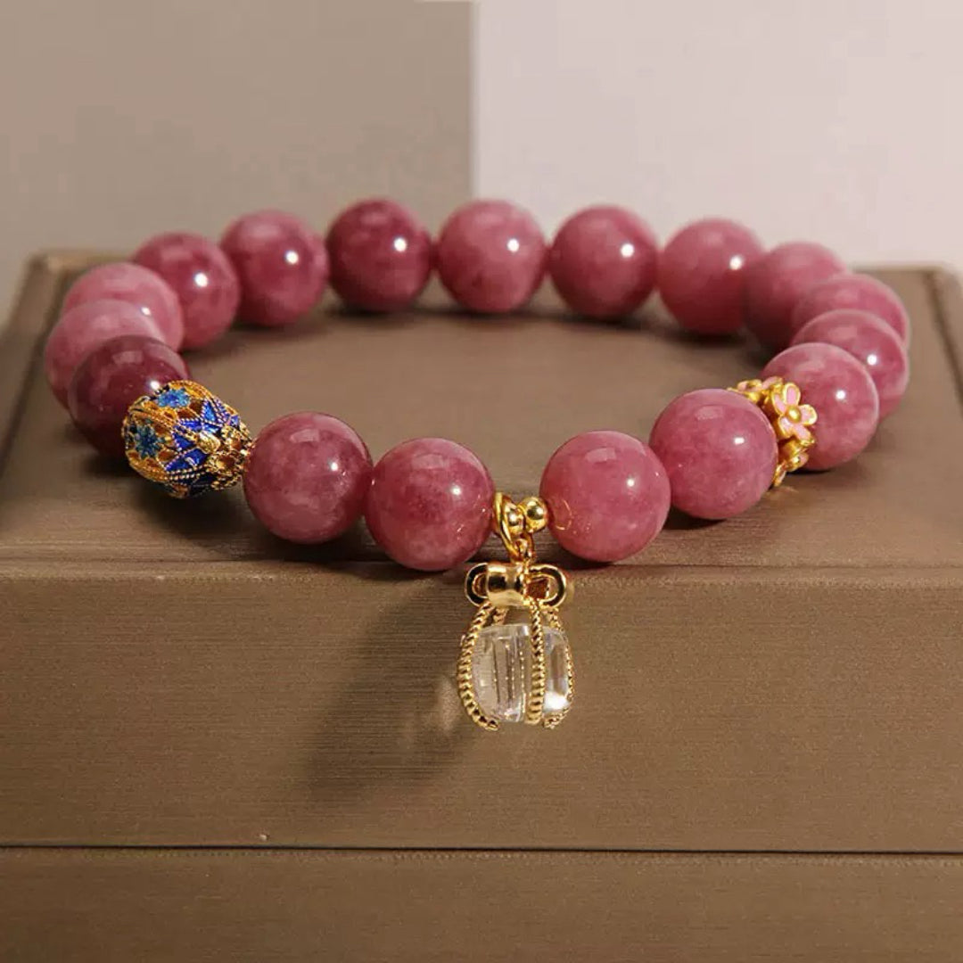 Bracelet Tourmaline Rose et Cristal de Roche – Éveil du Cœur