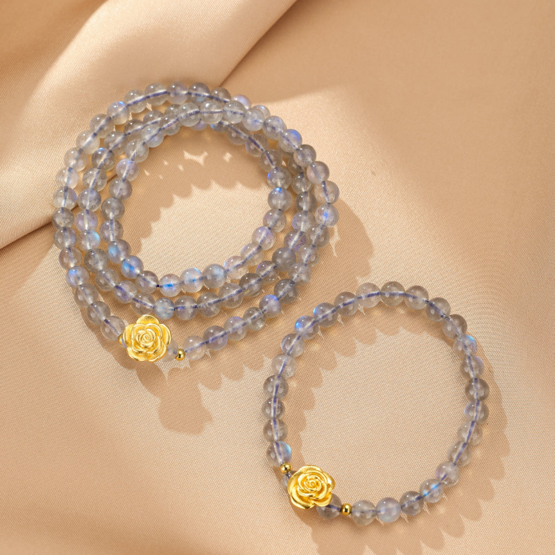 Labradorite Bracelet – Rose Gold