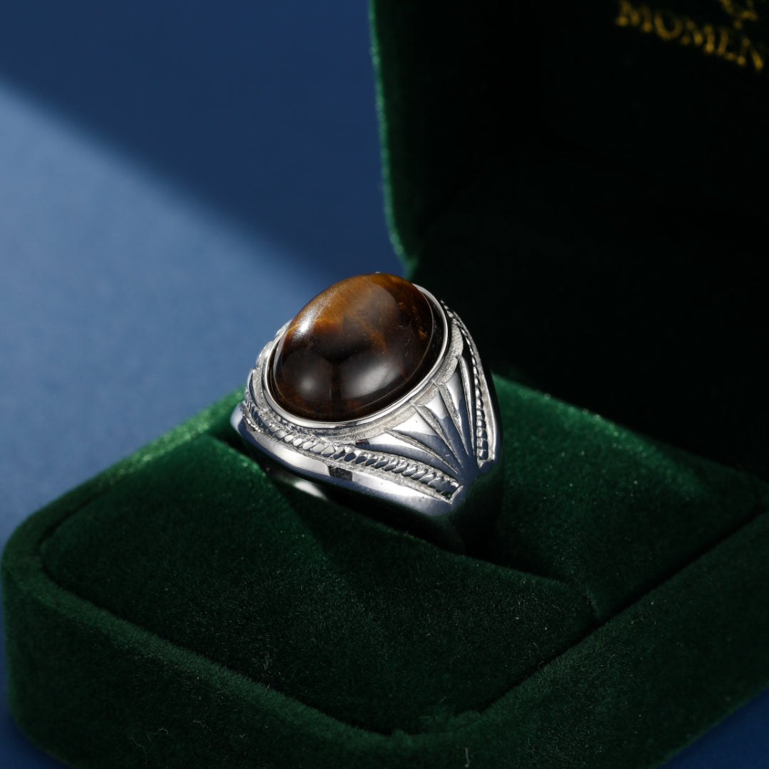 Bague Homme Œil de Tigre – Noblesse Féroce