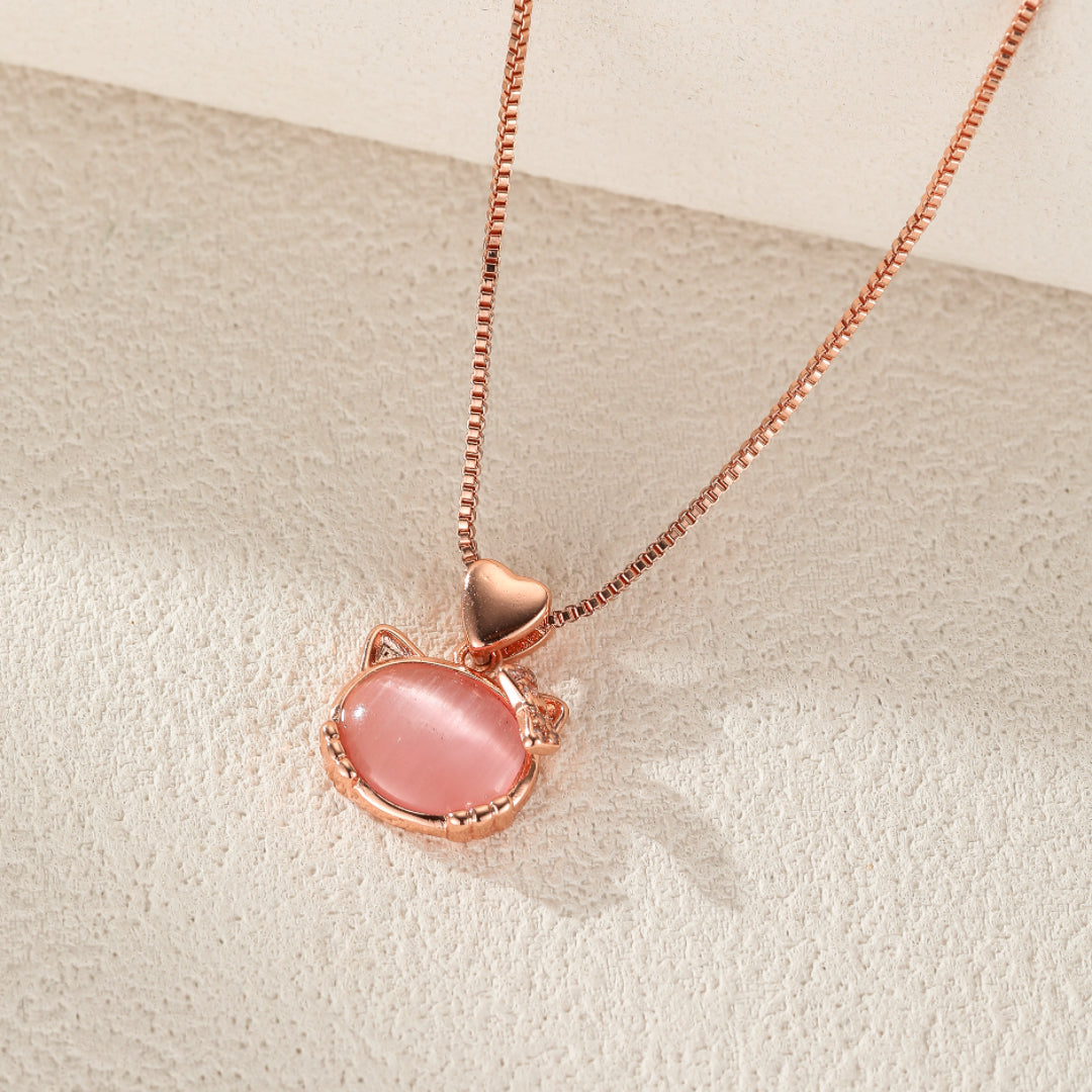 Collier Enfant Quartz Rose – Amour Kitty
