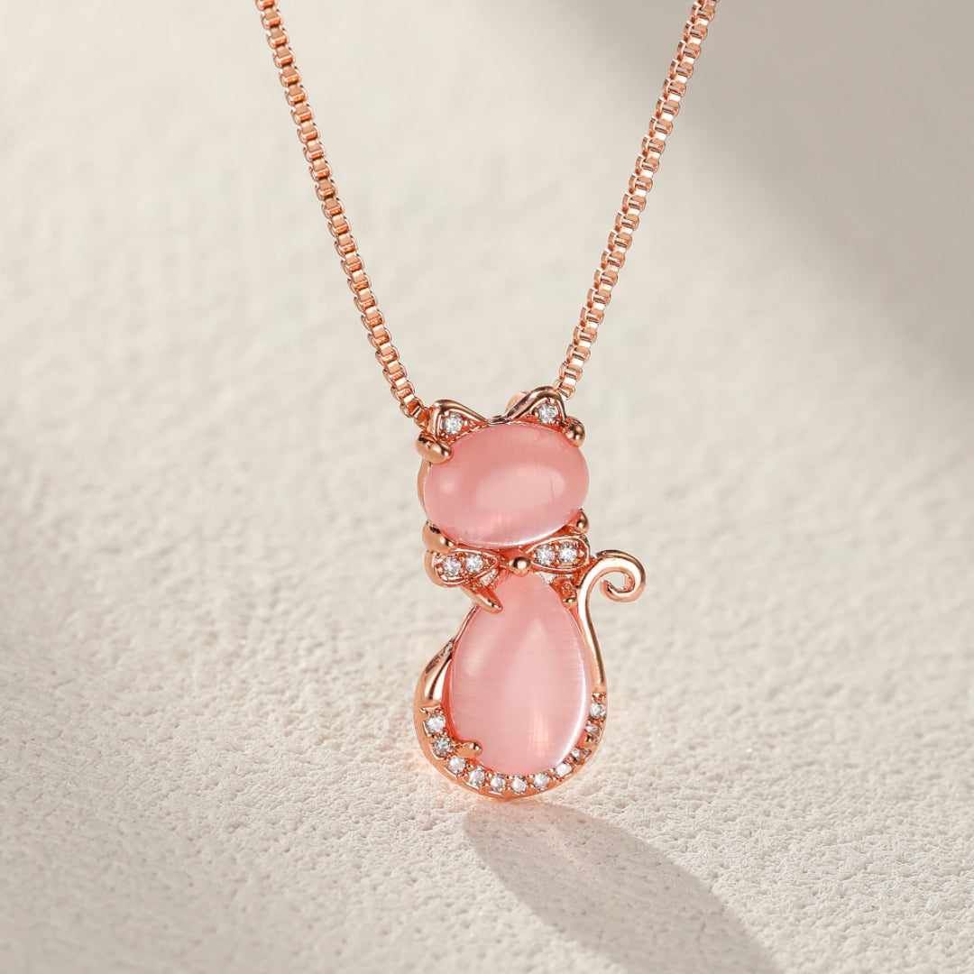 Collier Enfant Quartz Rose – Chaton
