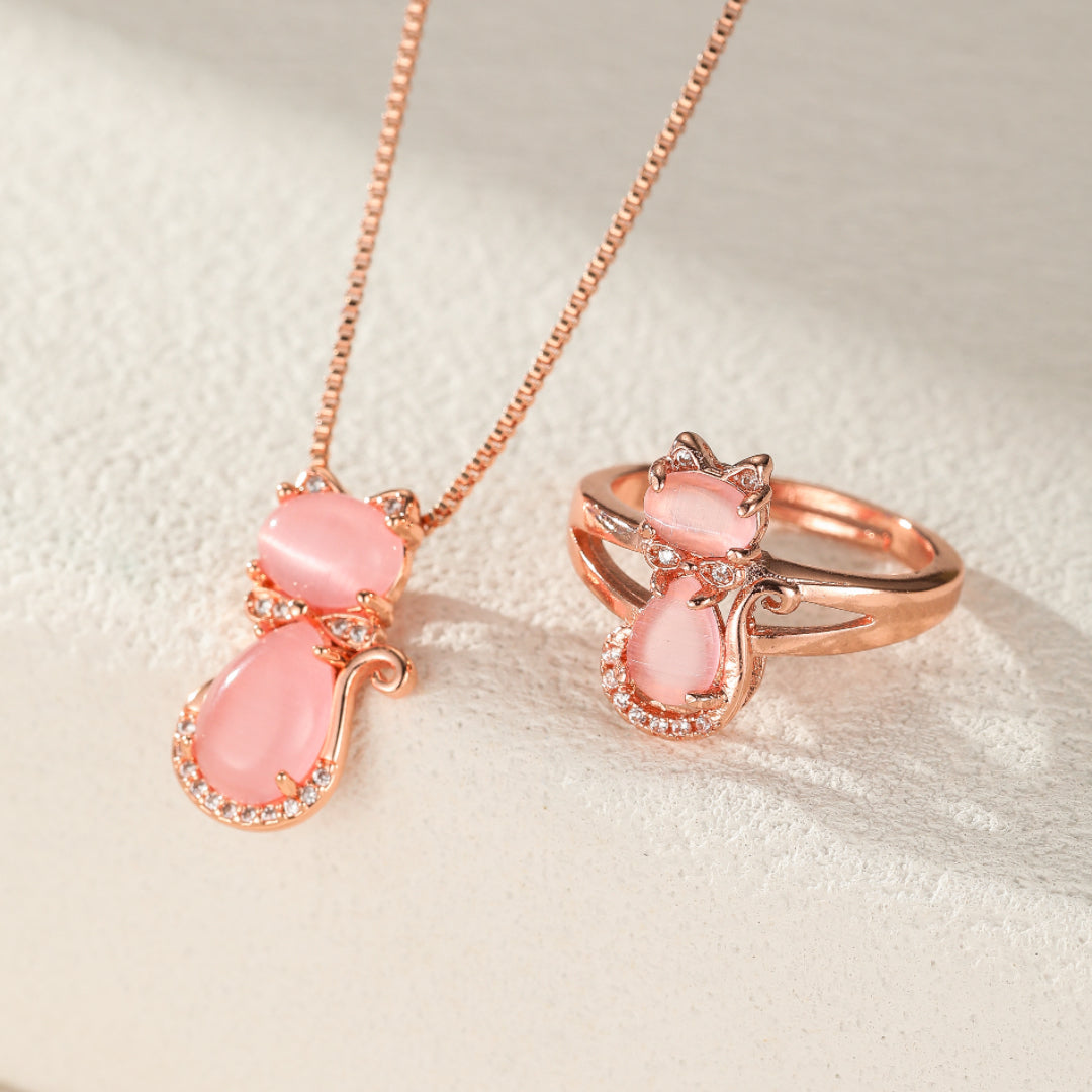 Bijoux Enfant Quartz Rose – Chaton