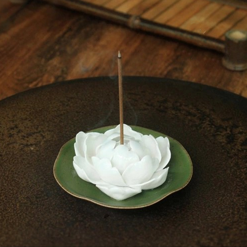 Encensoir "Fleur Pivoine" en Céramique Moment Ici