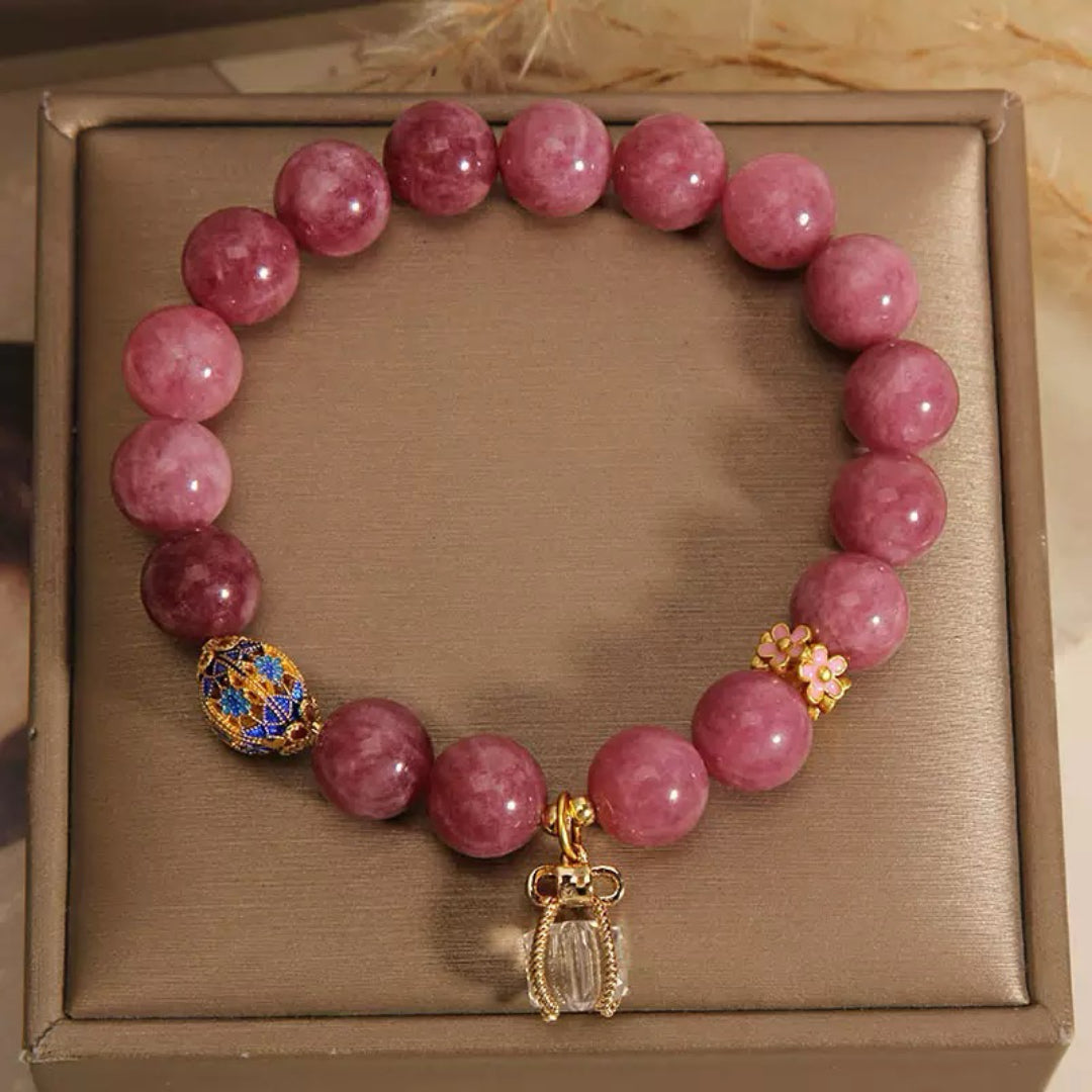 Bracelet Tourmaline Rose et Cristal de Roche – Éveil du Cœur
