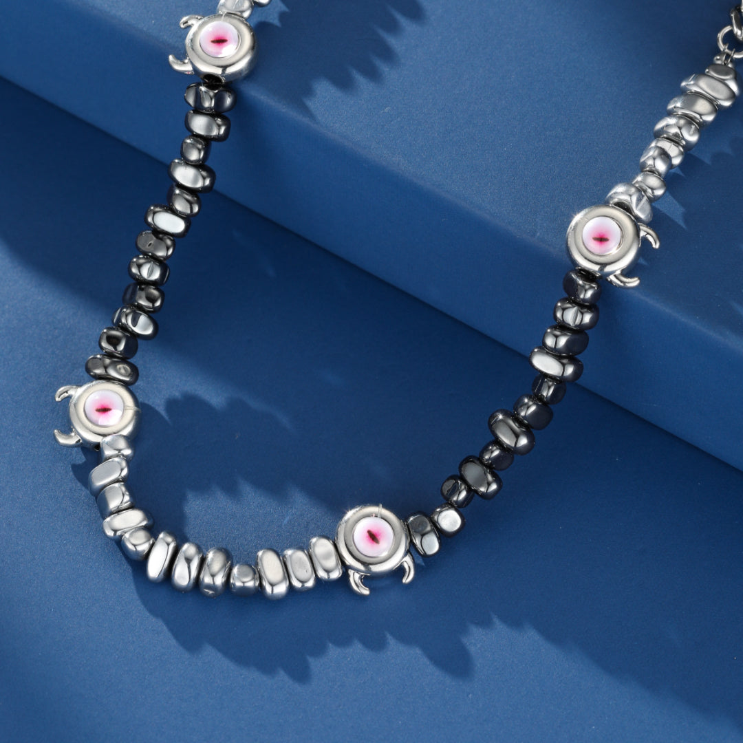 Collier Homme Hématite – Regard Sombre