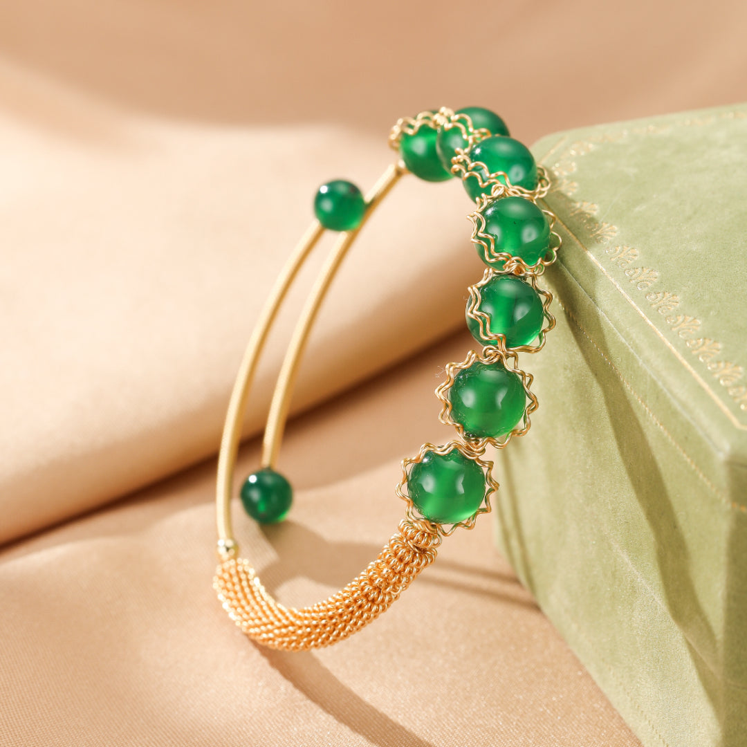 Bracelet Agate Verte – Force d’Harmonie