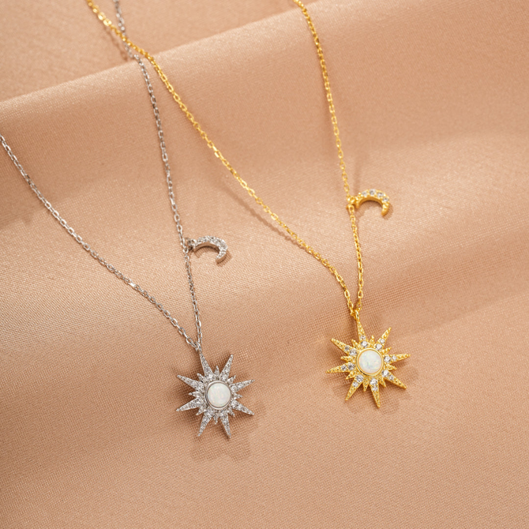 Collier Opale – Beauté Cosmique, Argent