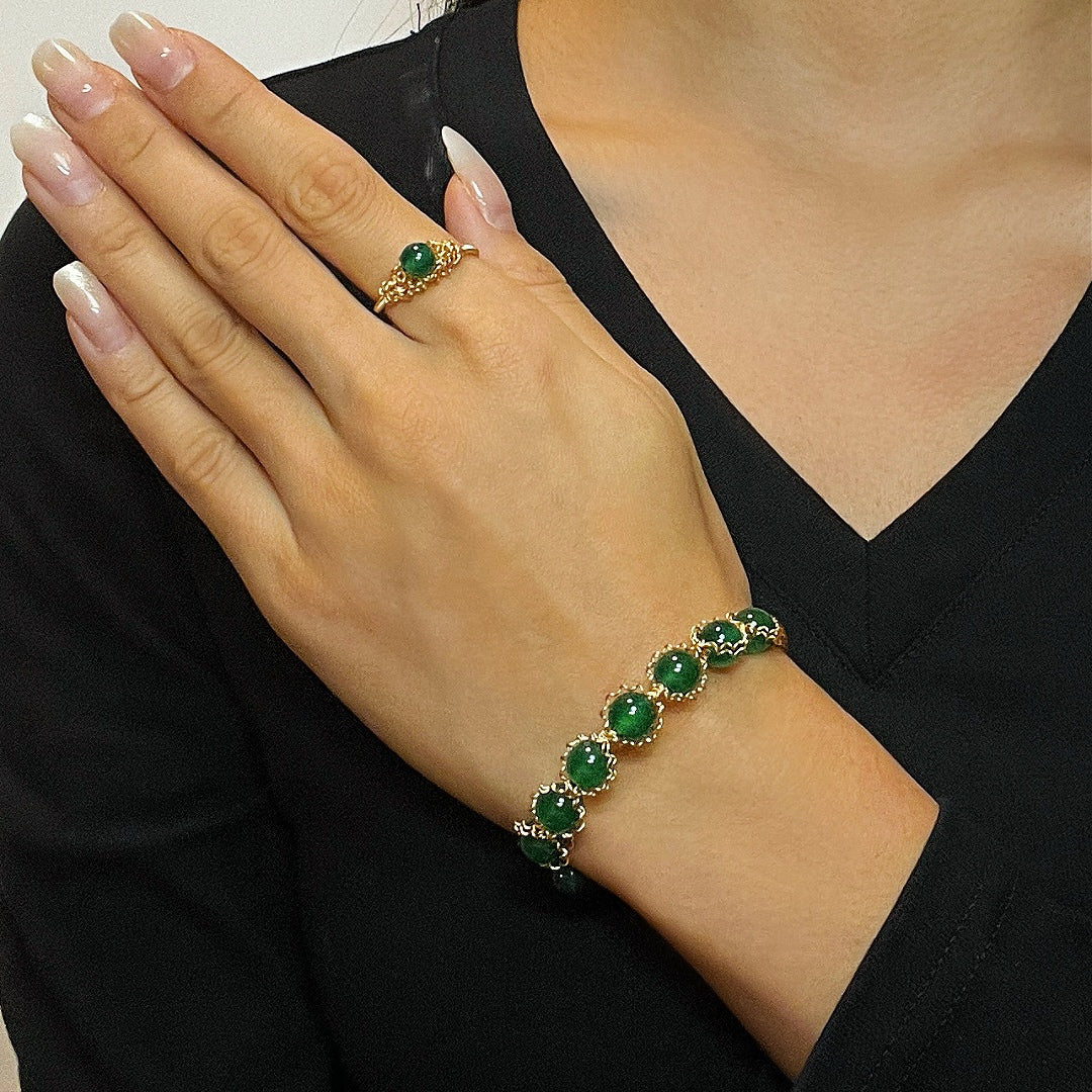 Bijoux Agate Verte – Énergie Vitalité