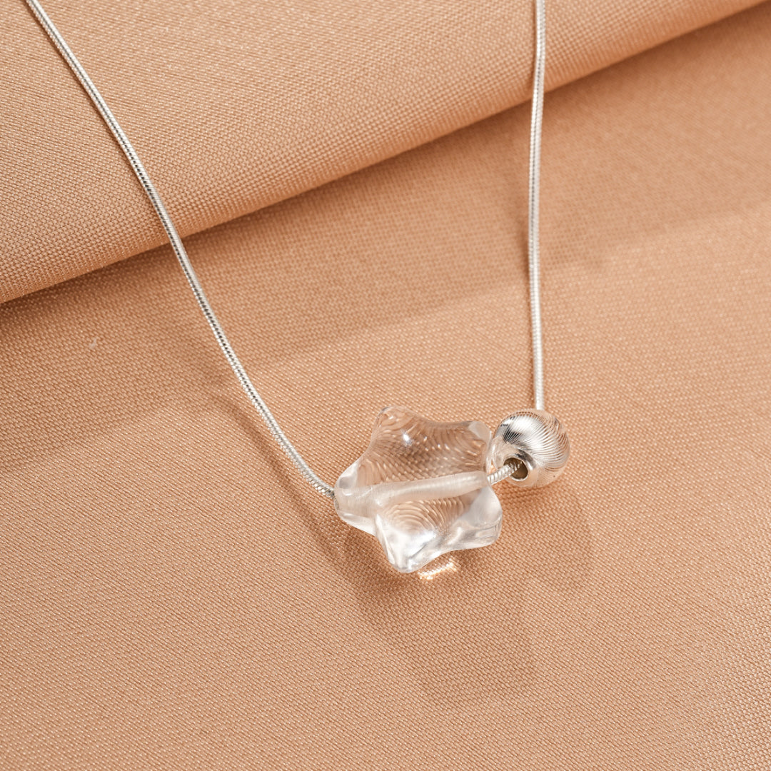 Collier Cristal de Roche – Essence Lumineuse, Argent