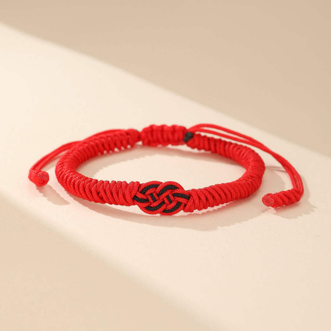 Bracelet Couple / Ami « Dragon » en Fil Rouge