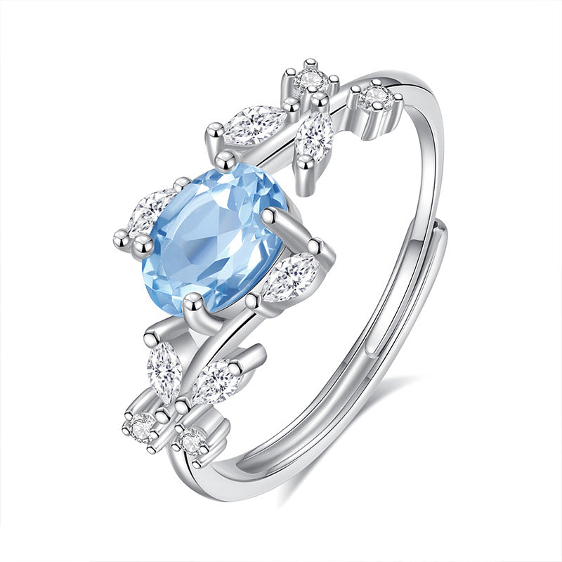 Bague Topaze – Extase Céleste, Argent