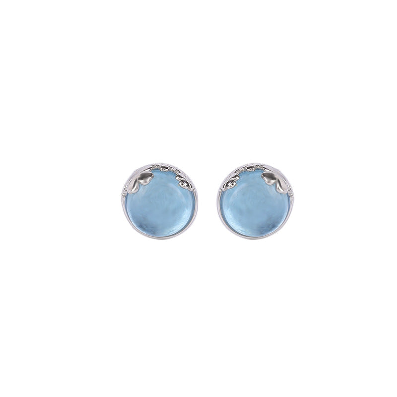 Boucles d'oreilles Aigue marine – Océan Serein, Argent