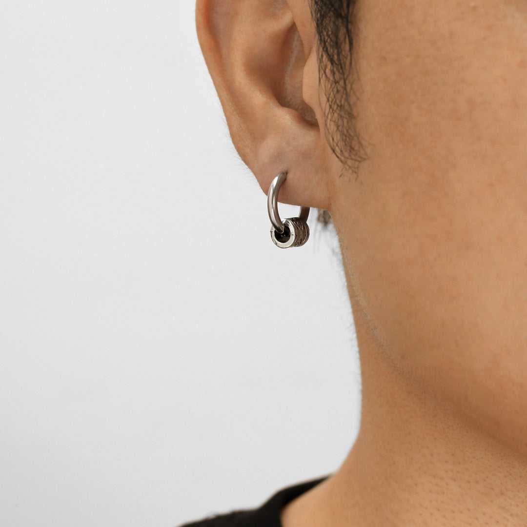 Men's Viking Earring – Totem Engraving