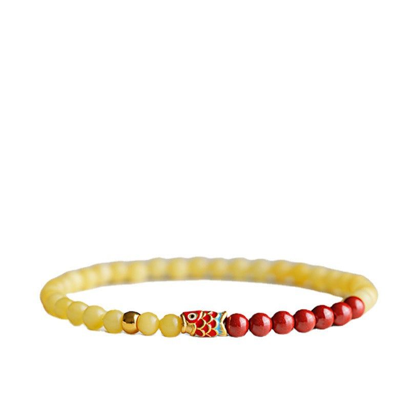 Bracelet Ambre et Cinabre – Carpe Joyeuse