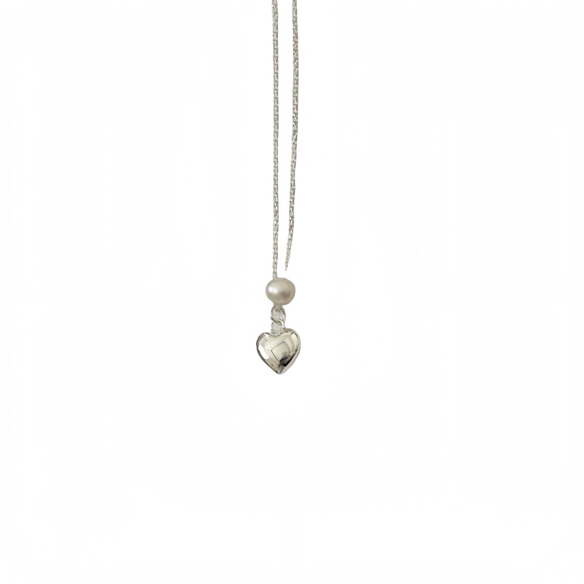 Collier Perle – Éclat du Cœur, Argent