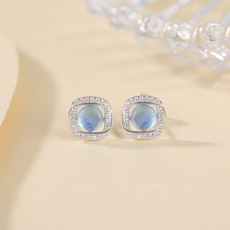 Boucles d'oreilles Aigue marine – Onde Marine, Argent
