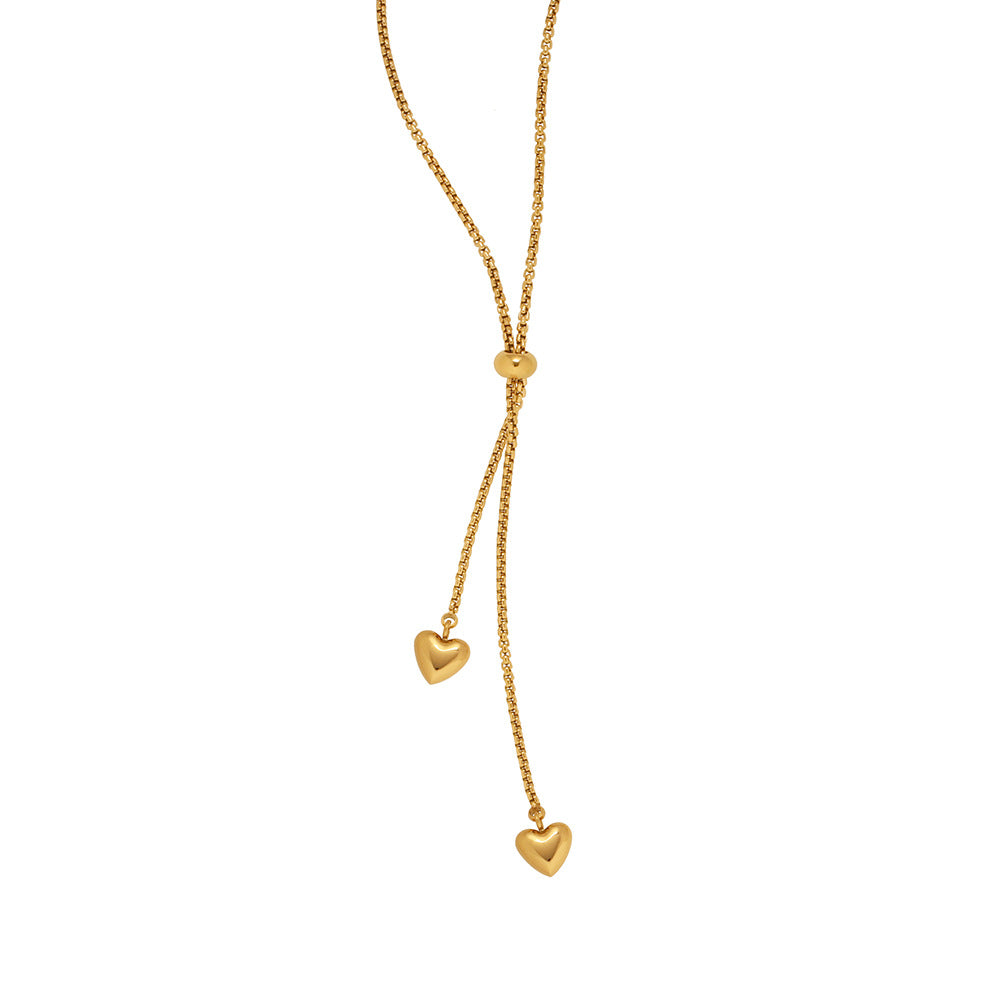 Collier Cœur – Étreinte Dorée
