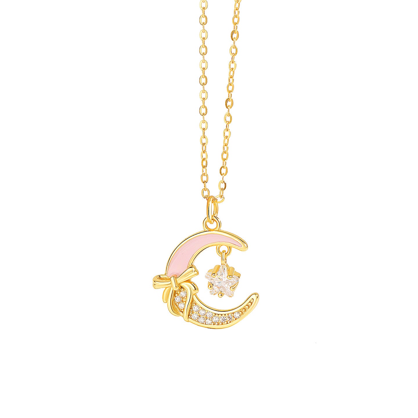 Collier Lune – Essence Lunaire, Argent Plaqué Or