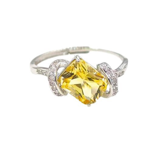 Bague Citrine – Secret de Lumière, Argent