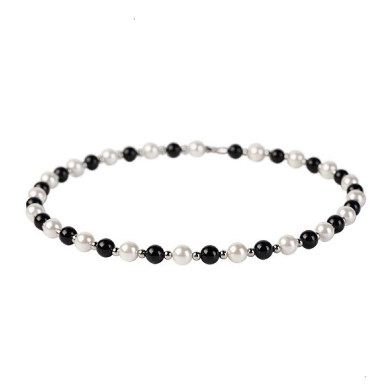 Collier Homme Nacre et Agate - Élégance Subtile