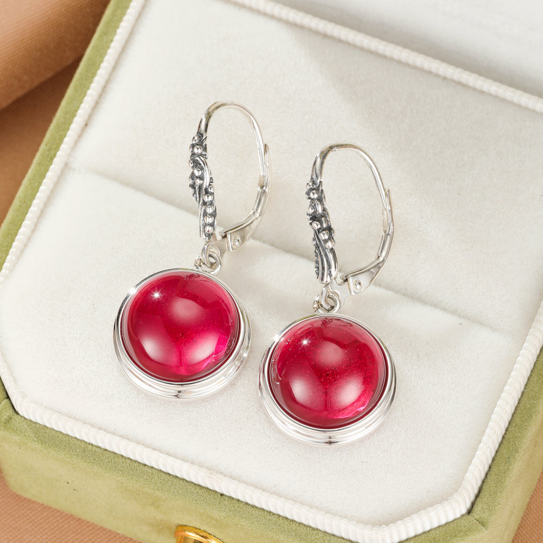 Boucles d’Oreilles Cornaline – Lueur d’Énergie, Argent