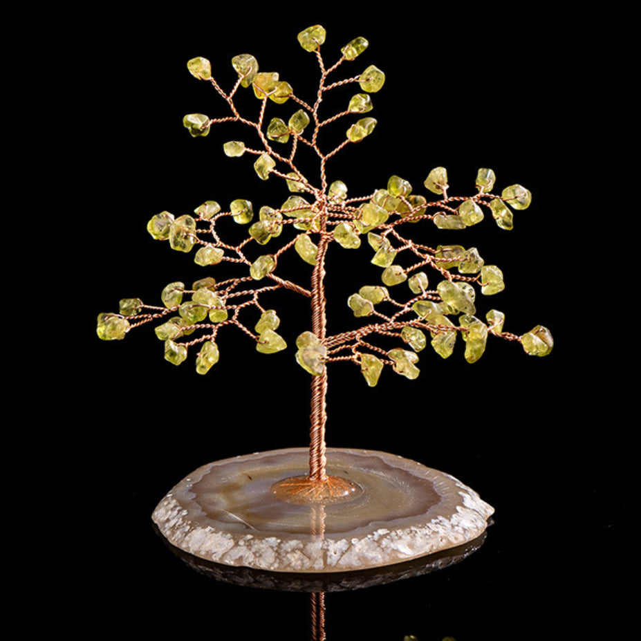 Abondance - Arbre de Vie en Péridot et Agate