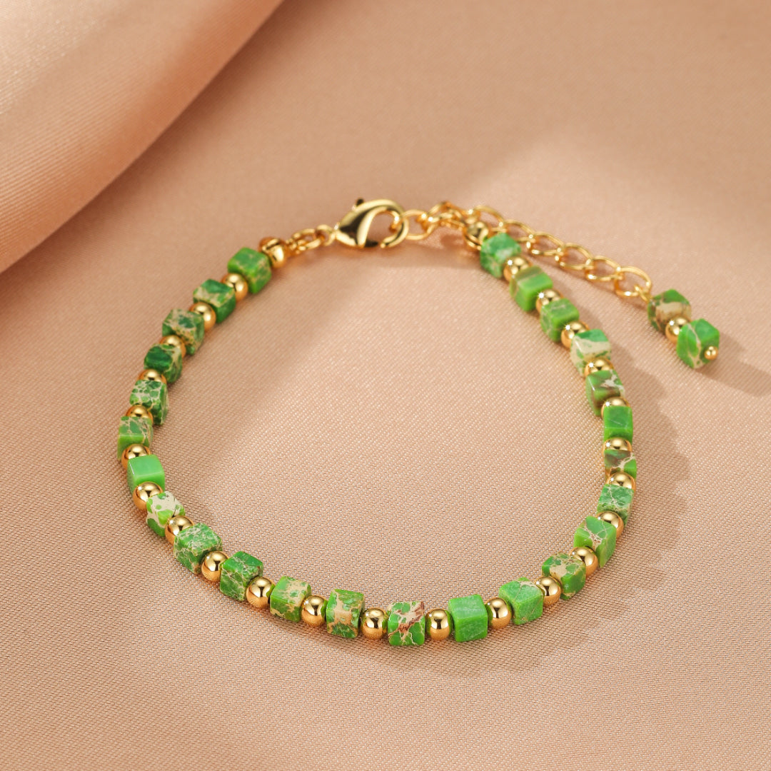 Collier/Bracelet Jaspe Rouge/Vert – Éclat Bohème
