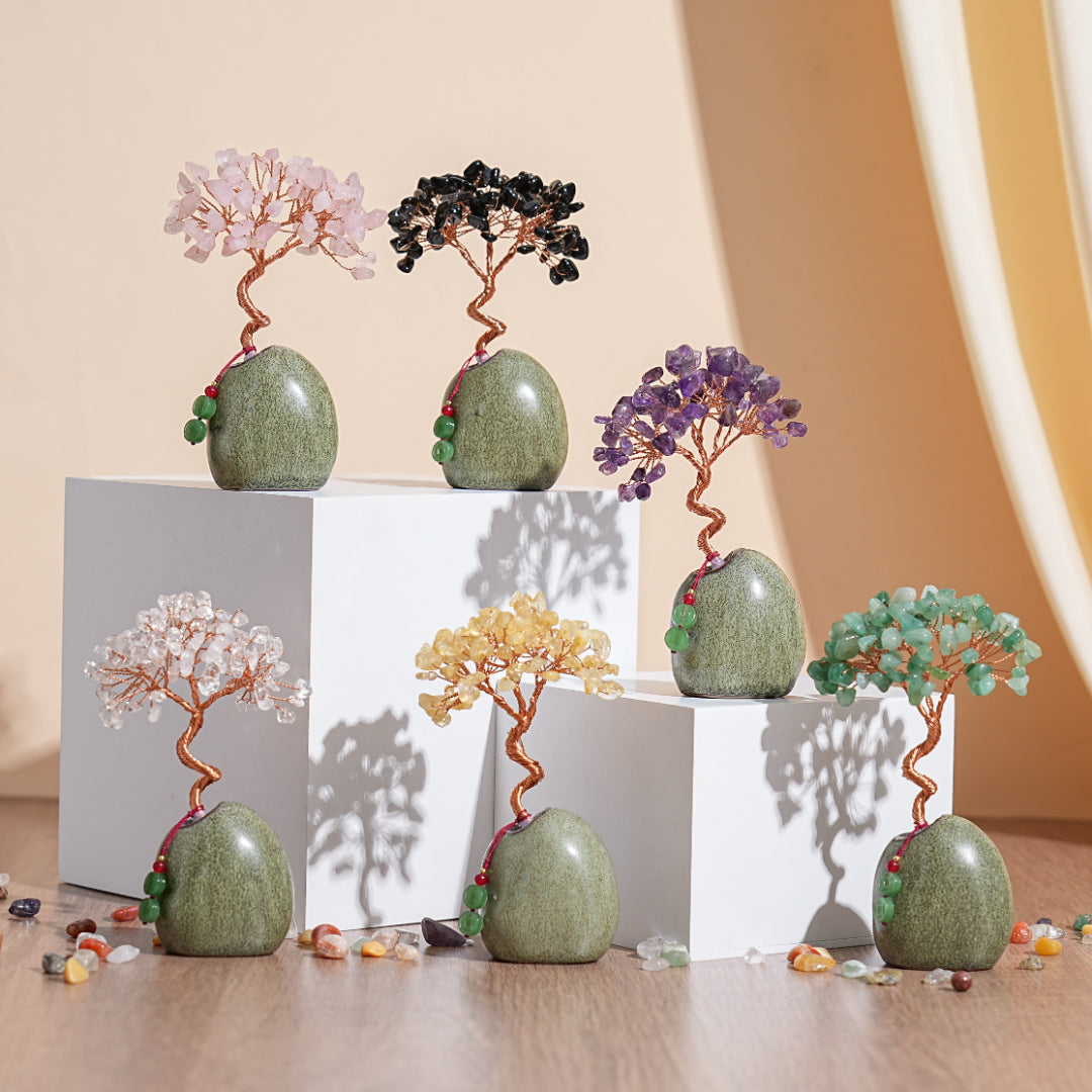 Arbre de Vie en Pierres Naturelles – Harmonie de Cristaux