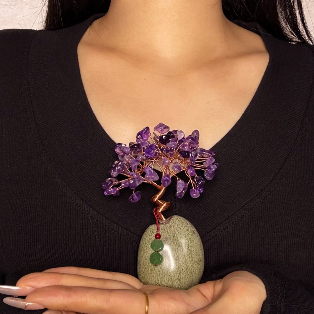 Arbre de Vie en Pierres Naturelles – Harmonie de Cristaux