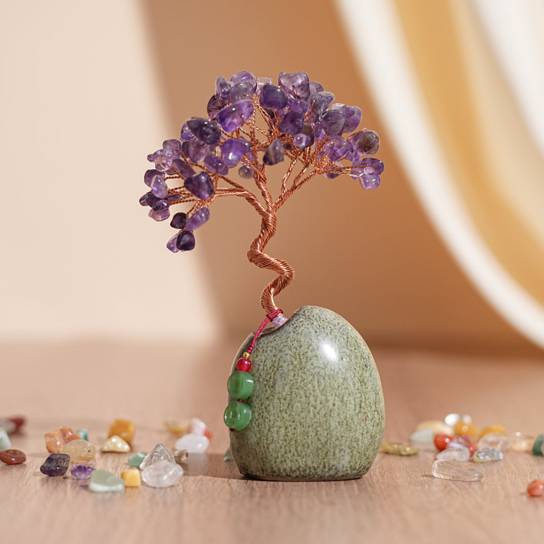 Arbre de Vie en Pierres Naturelles – Harmonie de Cristaux