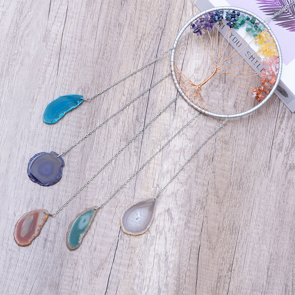 Attrape Rêve Arbre de Vie 'Énergie Vitalisante' en Pierres Naturelles