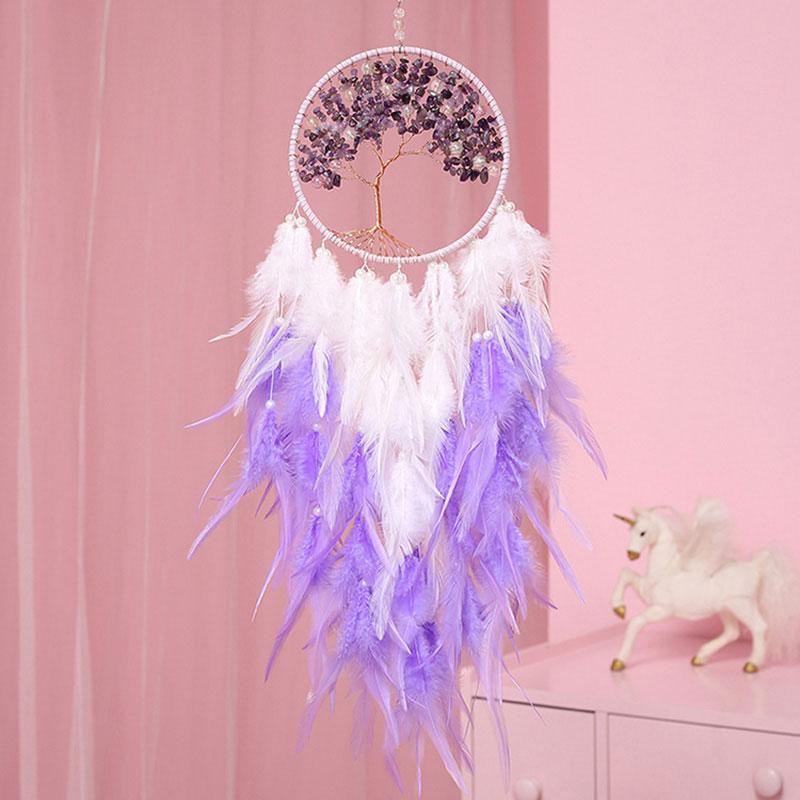 Attrape rêve Arbre de Vie 'Sagesse' en Améthyste