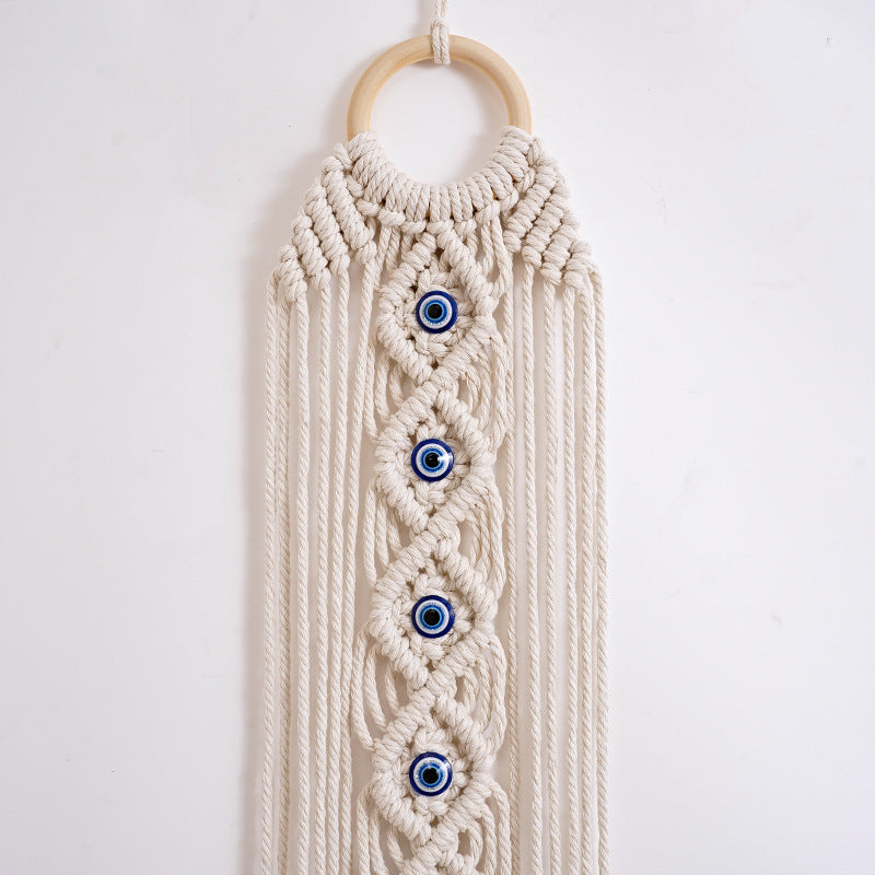 Attrape rêve Macramé ‘Bouclier Romantique’ contre Mauvais Œil