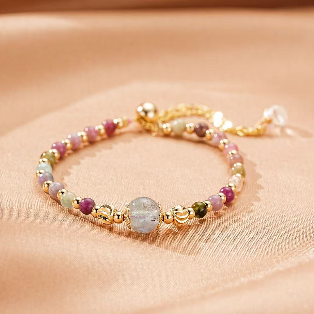 Bracelet Tourmaline et Labradorite – Reflets de Sérénité